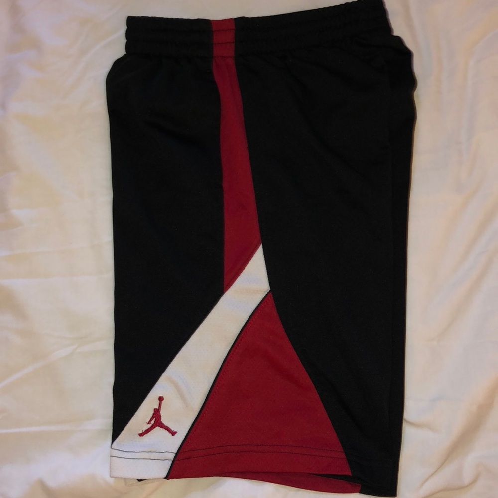 Boys, Shorts, Black with Red & White